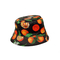 Reversible Bucket Hat Orange Print Black