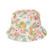 Reversible Bucket Hat Flamingo Print White