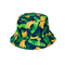 Reversible Bucket Hat Banana & Leaves Print Indigo