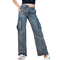 Washed Cargo Jeans With Splashes