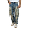 Distressed Cargo Jeans Blue Denim