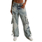 Alcott Cargo Baggy Fit Jeans Washed Light Blue