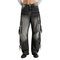 Alcott Cargo Baggy Fit Jeans Washed Black