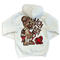 Unisex Hoodie Teddy Bear Broken Heart Cream