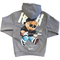 Unisex Hoodie Teddy Bear Rock Grey
