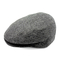 Wool Flat Cap Herringbone Dark Grey