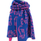 Scarf Blue/Fuchsia With Cats