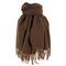 Viscose Scarf Brown With Fringes