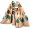 Viscose Scarf Light Brown With Hearts