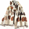 Viscose Scarf Beige/Brown With Hearts