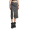 The Ragged Priest Dark Leopard Denim Midi Skirt