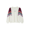 Kaotiko Ginger Crew Sweatshirt Ivory/ Wine/ Burgundy