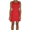 Mini striped dress in red