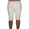 Men's bright white denim skinny shorts