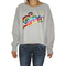 Worn By Epic print women's cropped sweatshirt grey