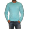 Fine knit men's sweater in turquoise