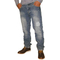 Men's faded distress jeans