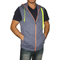 Men's sleeveless zip hoodie in blue marl