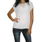 See-through short sleeve top in white