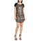 Dress with sequins in animal print