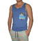 Humor men's tank top Toppow in blue melange