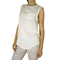 Women's sleeveless long top in sand color