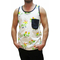 Humor men's printed tank top Tresso white