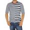 Malavita men's Breton stripe asymmetrical t-shirt