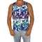 Humor men's Tank top Djon with blue-purple leaf print