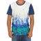 Humor men's T-shirt Karlzon blue with front print