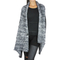 Women's fluffy cardigan Carmen black-grey