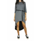 Tag asymmetrical dress two tones black-grey