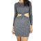 Tag Alexa long sleeved cut-out dress charcoal
