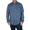 Men's blue check flannel shirt