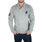 Men's shawl sweater in grey marl