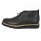 Stefan men's Brogue croco mid top leather boot black