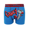 Men's boxer shorts blue with fancy graphic print