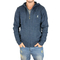 Men's zipped cardigan with hood in navy marl