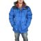 Men's padded jacket blue with hood