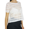 Migle + me short sleeve lace top in white