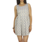 Migle + me sleeveless pleated dress white with print