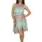 Migle + me sleeveless floral dress mint with print