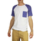 Bigbong longline t-shirt white with printed sleeves