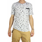 Ανδρικό double pocket all over print T-shirt ανοιχτό γκρι