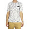 Ανδρικό double pocket all over print T-shirt λευκό