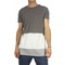 Ανδρικό longline color block t-shirt με ένθετο τελείωμα