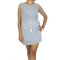Paramita Marimba αμάνικο μίνι φόρεμα ριγέ λευκό-μπλε