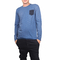 Men's chest pocket long sleeve tee blue