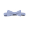 Cotton checkered bow tie light blue-white