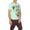 Men's slim fit printed t-shirt light green